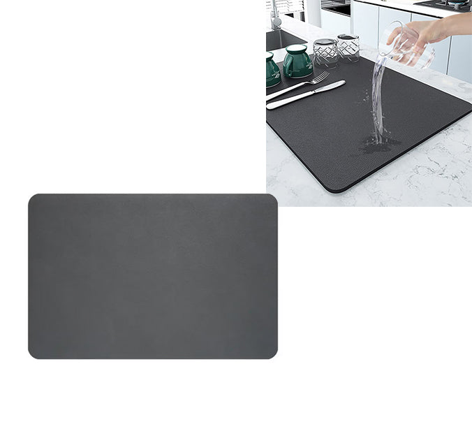 Covoras de bucatarie din silicon, Zola, absorbant, aderent, uscare rapida, 39x29 cm, negru Covoras de bucatarie din silicon, Zola, absorbant, aderent, uscare rapida, 39x29 cm, negru